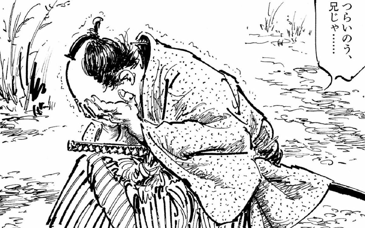[漫画](1ページ目)「死は悲しゅう候」山崎の曾祖父は討ち入りの途中 