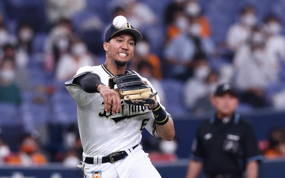 オリックスバファローズ 伏見 寅威直筆サイン バッティンググローブ