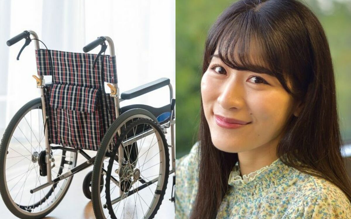 仮面 女子 車いす